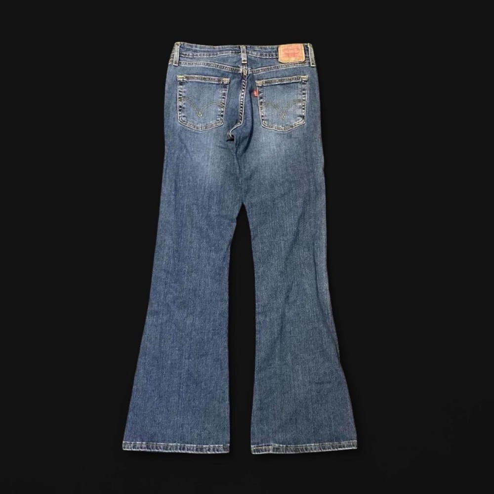 Levi's 519 low‎ flare blue jeans stretch women's 7M juniors 00s 28x30.5
